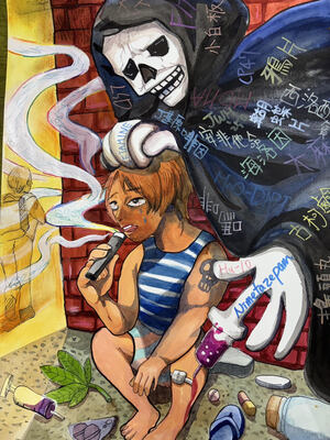 賀！111班朱庭儀同學參加台中市「114年度守護校園安全漫畫比賽」得到優勝圖片